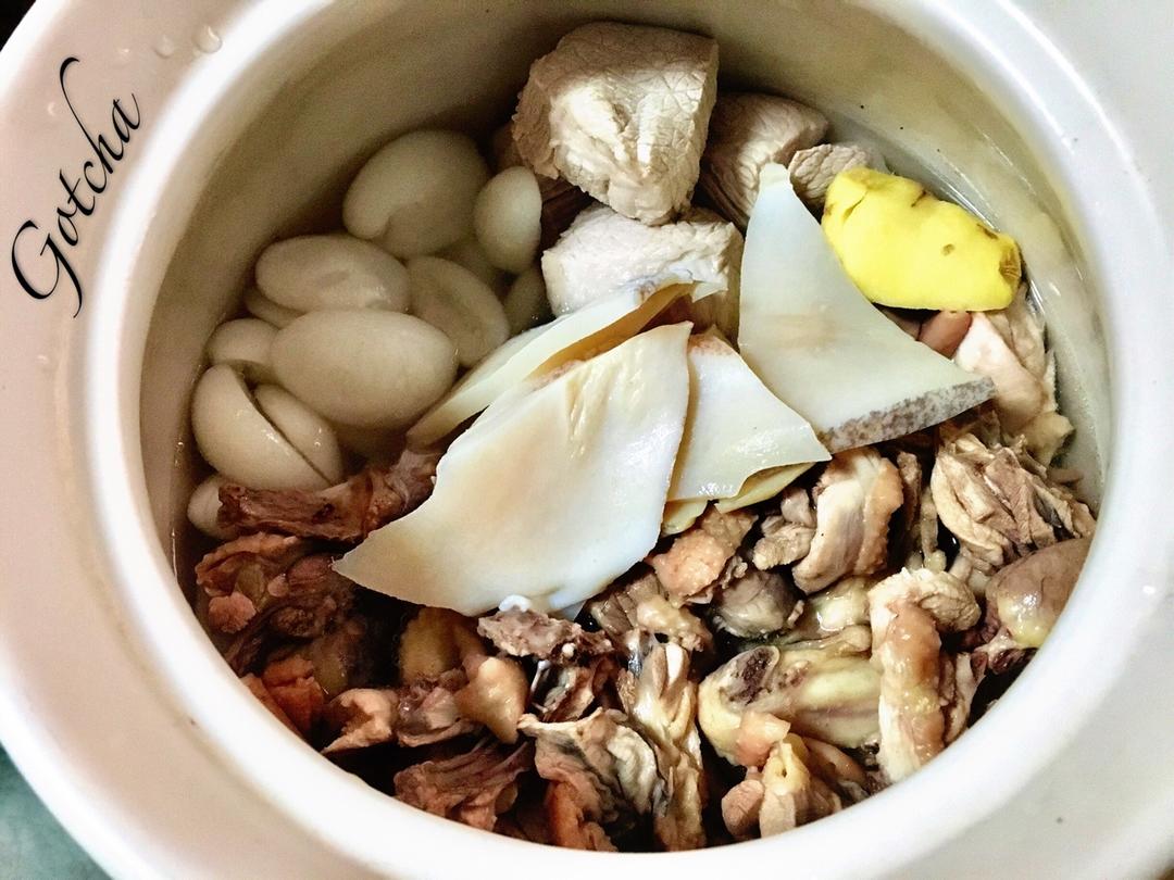 海椰子螺片竹荪煲土鸡