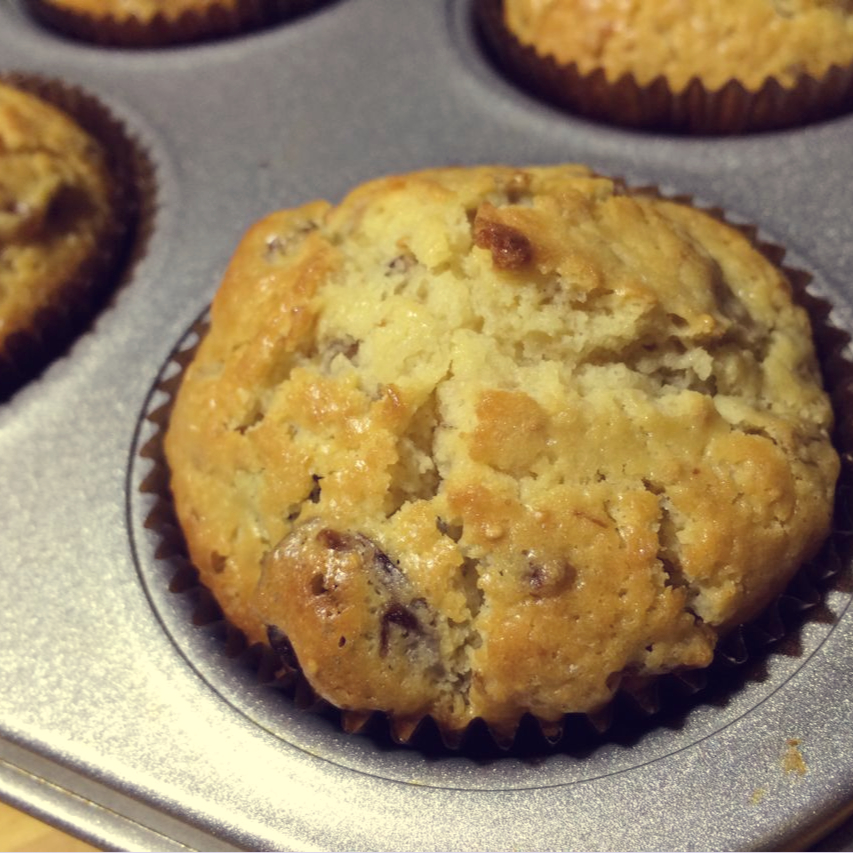 白葡萄酒果干杯子蛋糕