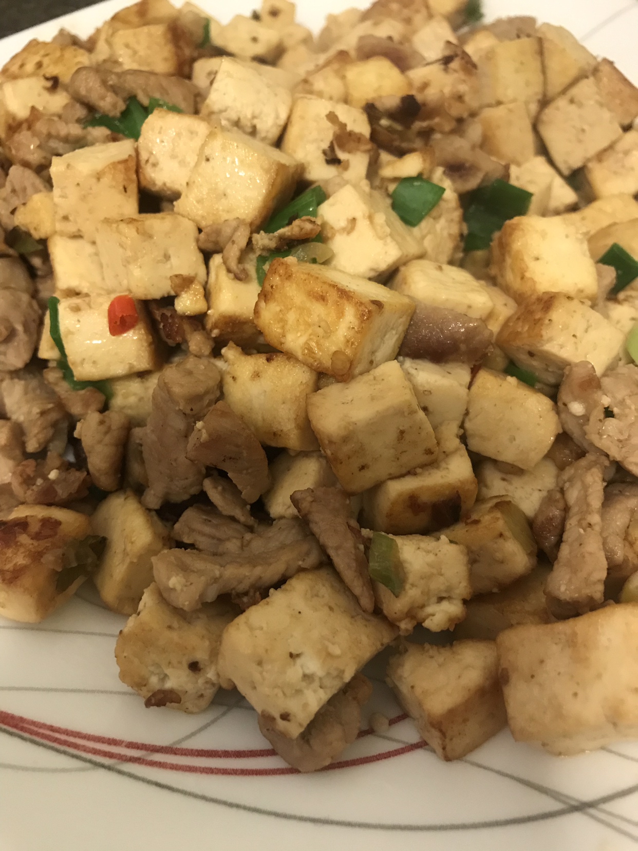 猪肉豆腐粒（辣)(下饭预警）的做法