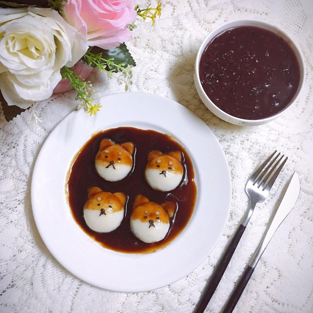 无敌萌柴柴汤圆——桂冠芝麻汤圆食谱