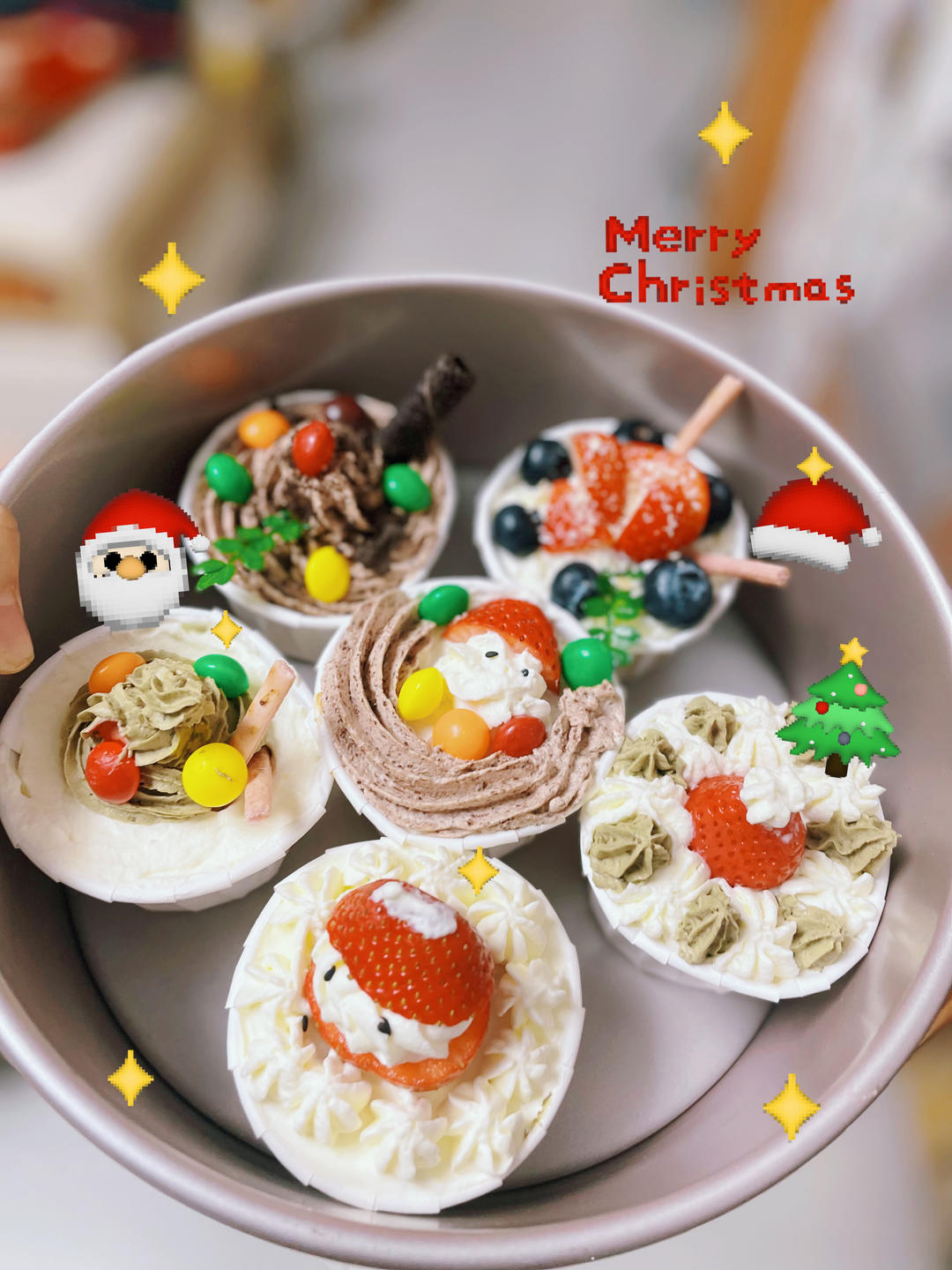 超可爱圣诞主题纸杯蛋糕🎄一次学会9种❗️