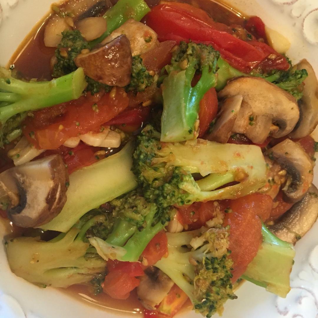 西红柿炒西兰花