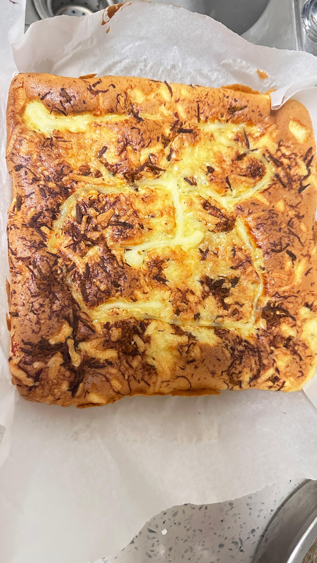 芝士肉松火腿蛋糕（屋诺9寸方盘）