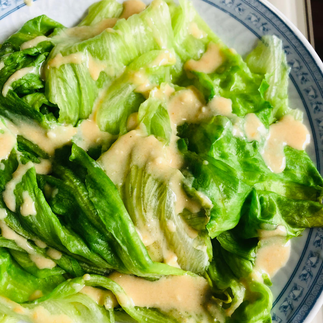 白灼球生菜（腐乳汁版）