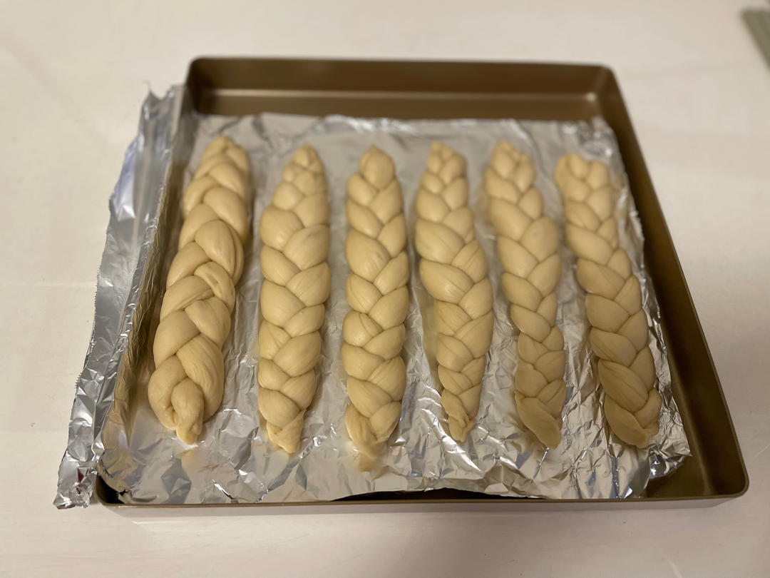 香葱芝士辫子排包(冷藏中种更柔软)