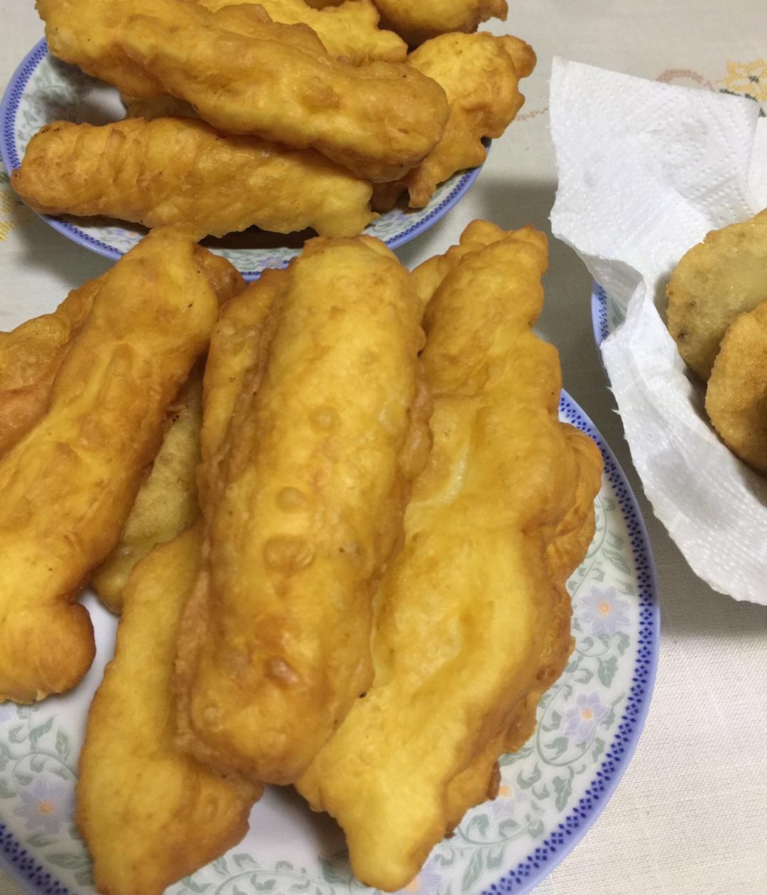 自制无泡打粉油条