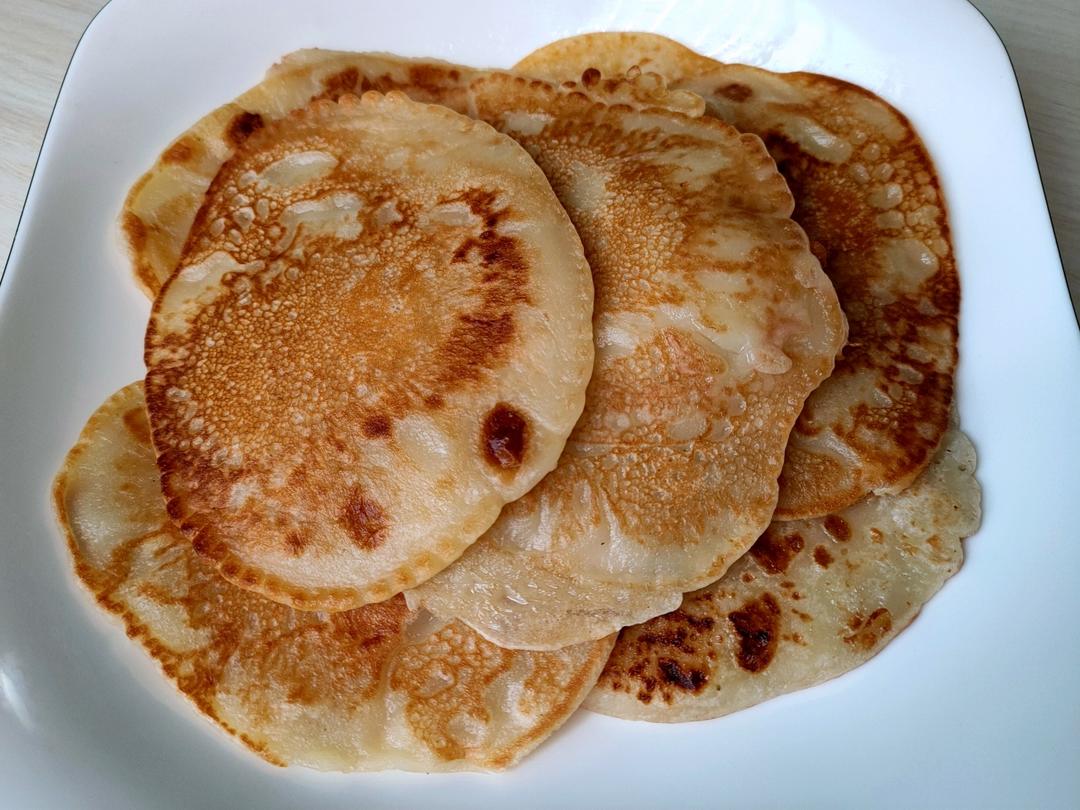 不用和面的【奶香糯米饼】