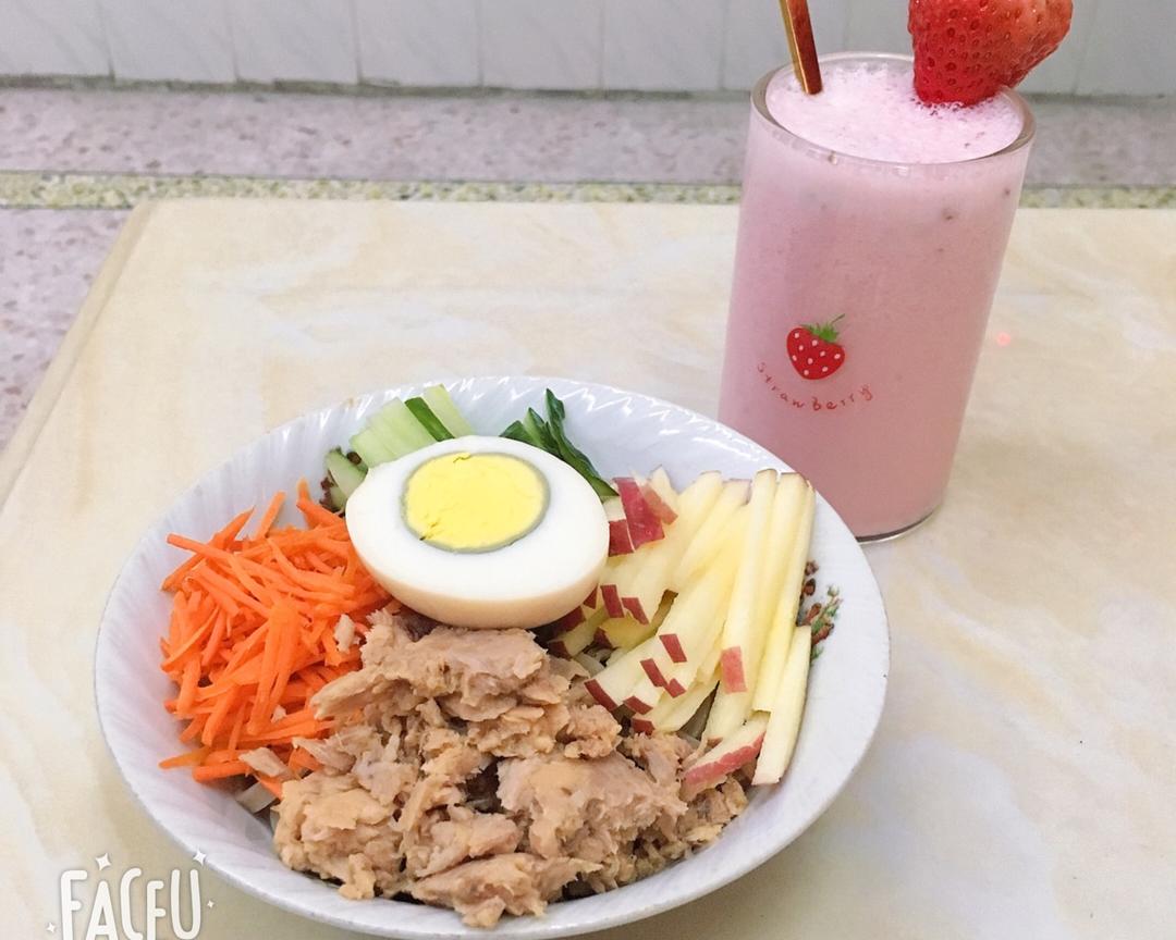 （减脂餐260大卡）酸甜开胃『金枪鱼荞麦凉面』的做法