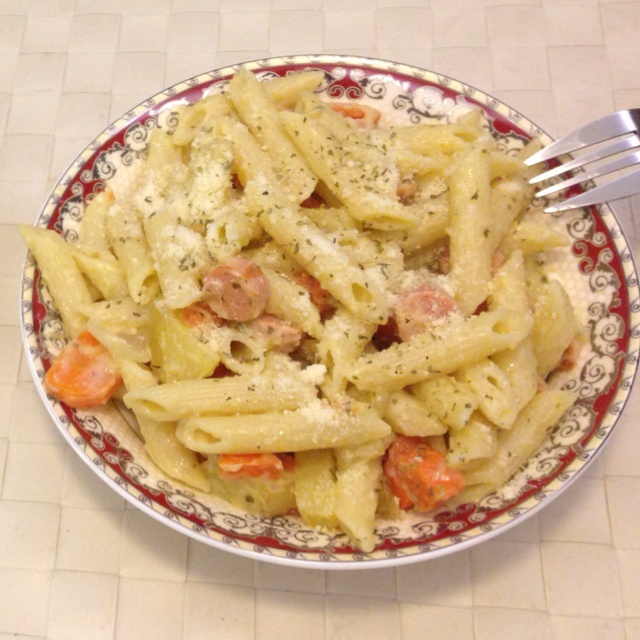 土豆培根炒意大利面