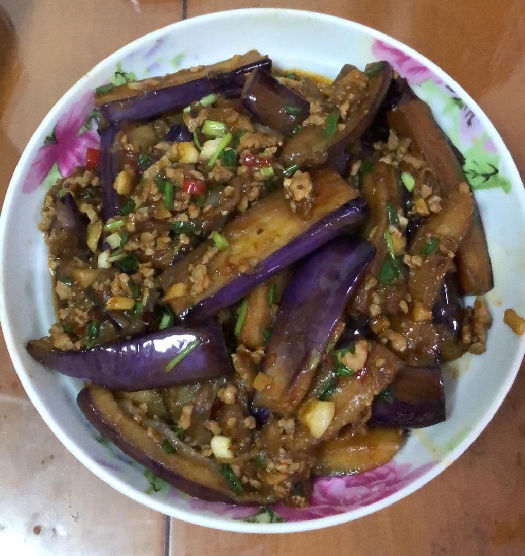 红烧肉沫茄子