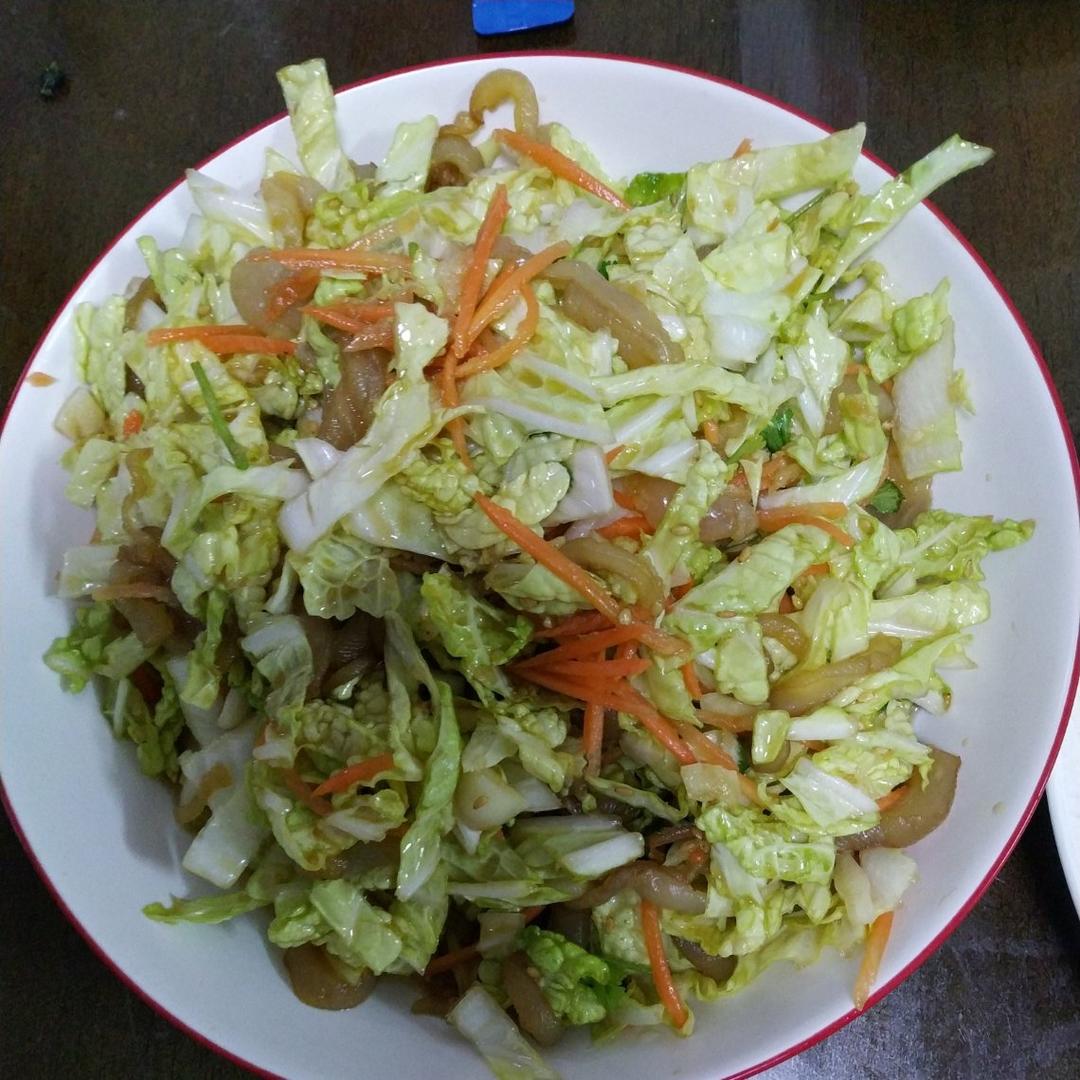 白菜拌蛰皮