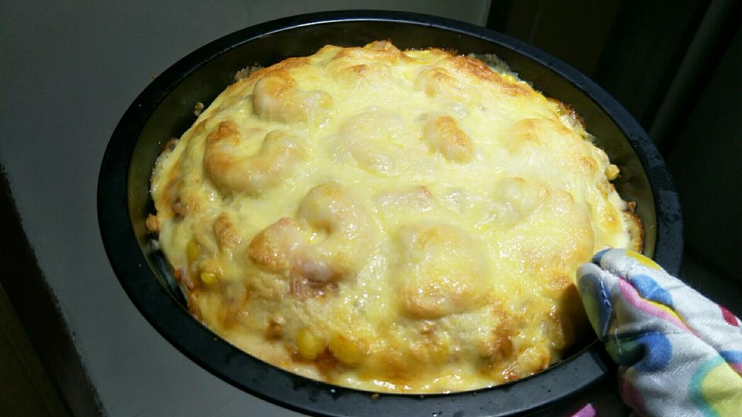 【鲜虾仁培根披萨】