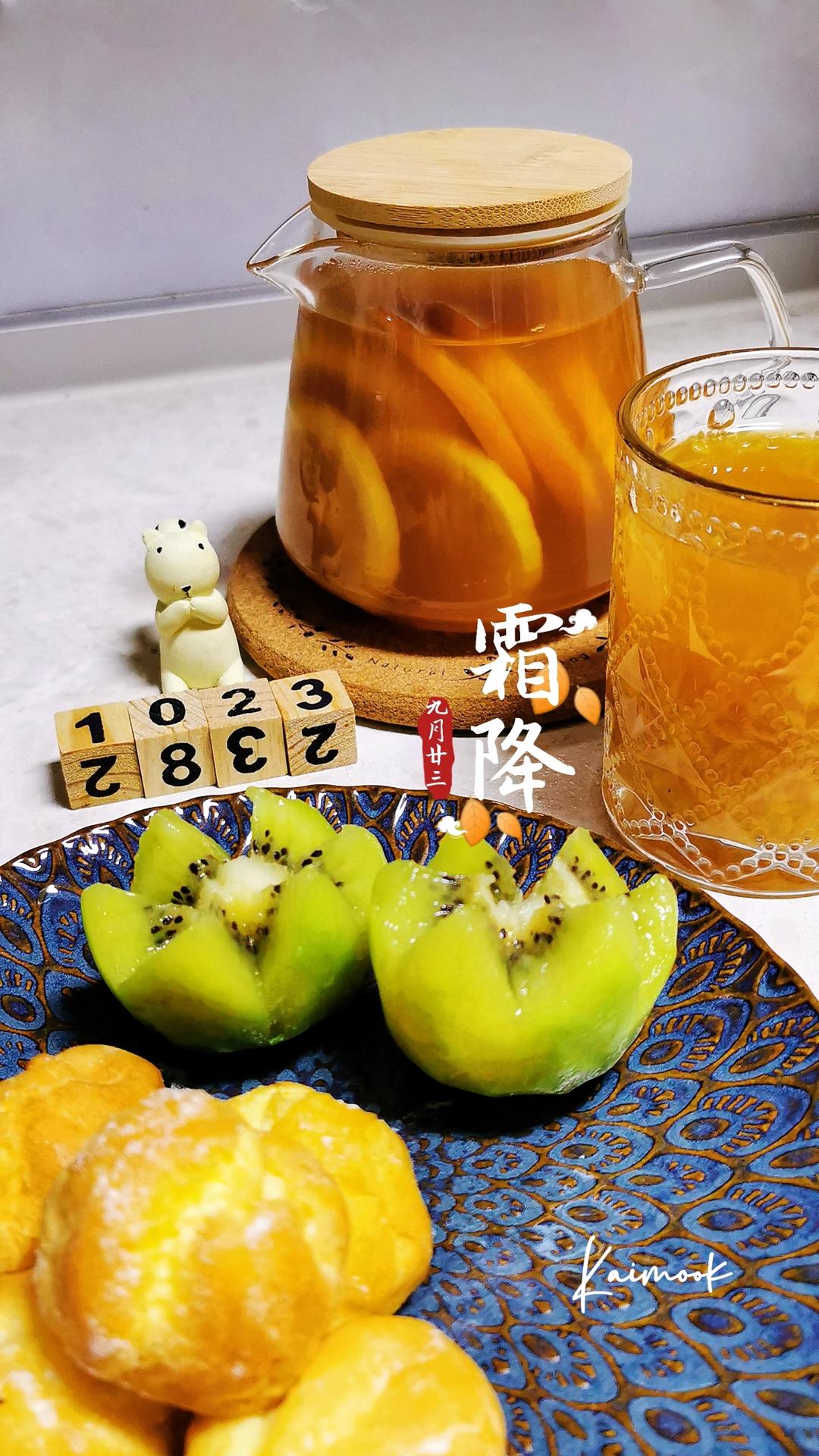 鲜橙柠檬茶（热饮、常温、冰镇都好喝）