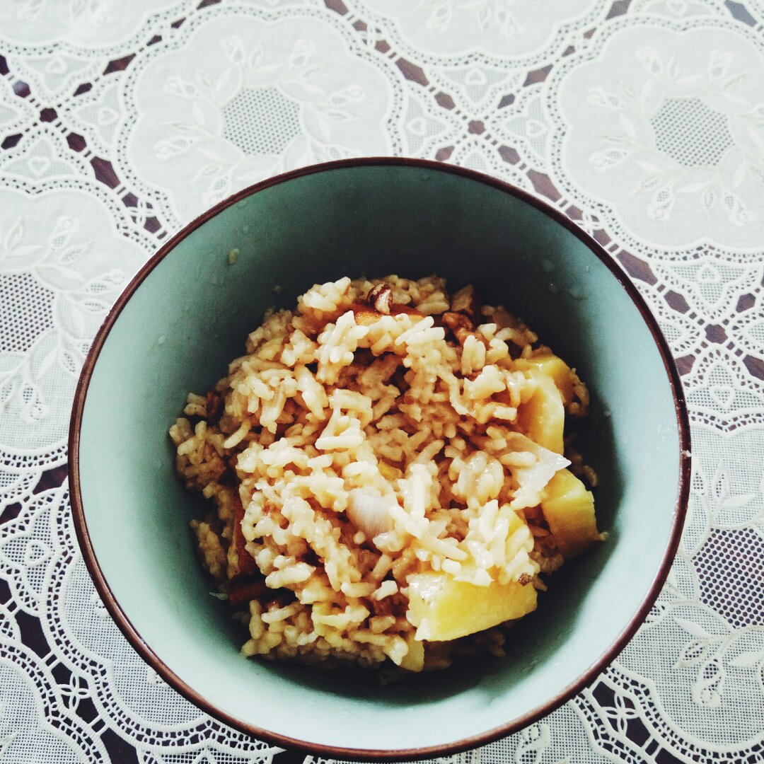 南瓜鸡肉焖饭