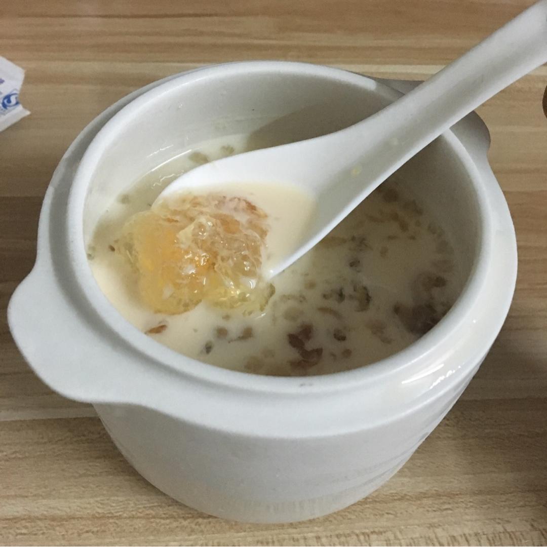 牛奶炖桃胶
