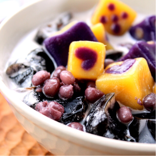 芋圆和蜜红豆的做法「miu的食光记」