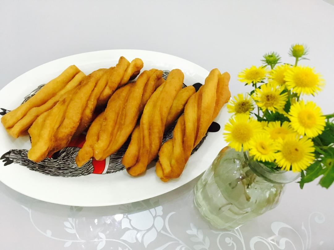 自制无泡打粉油条