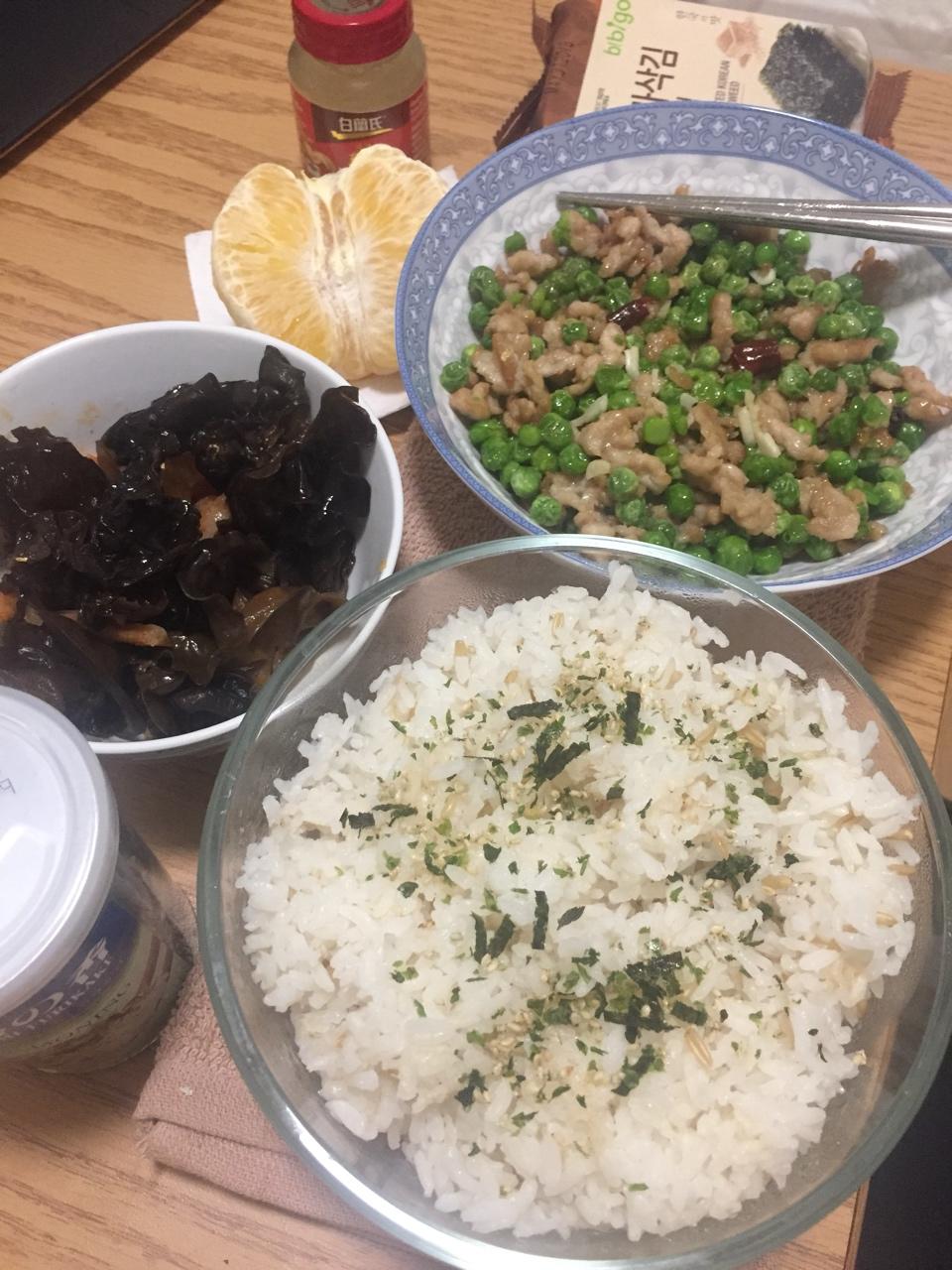 豌豆炒肉末