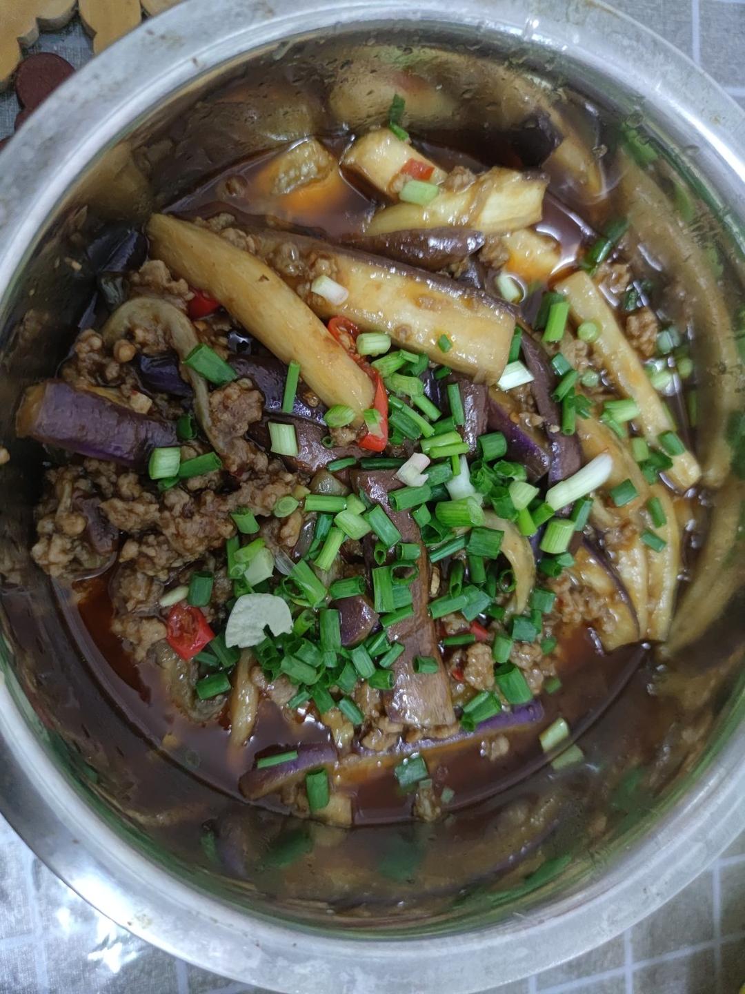 红烧肉沫茄子