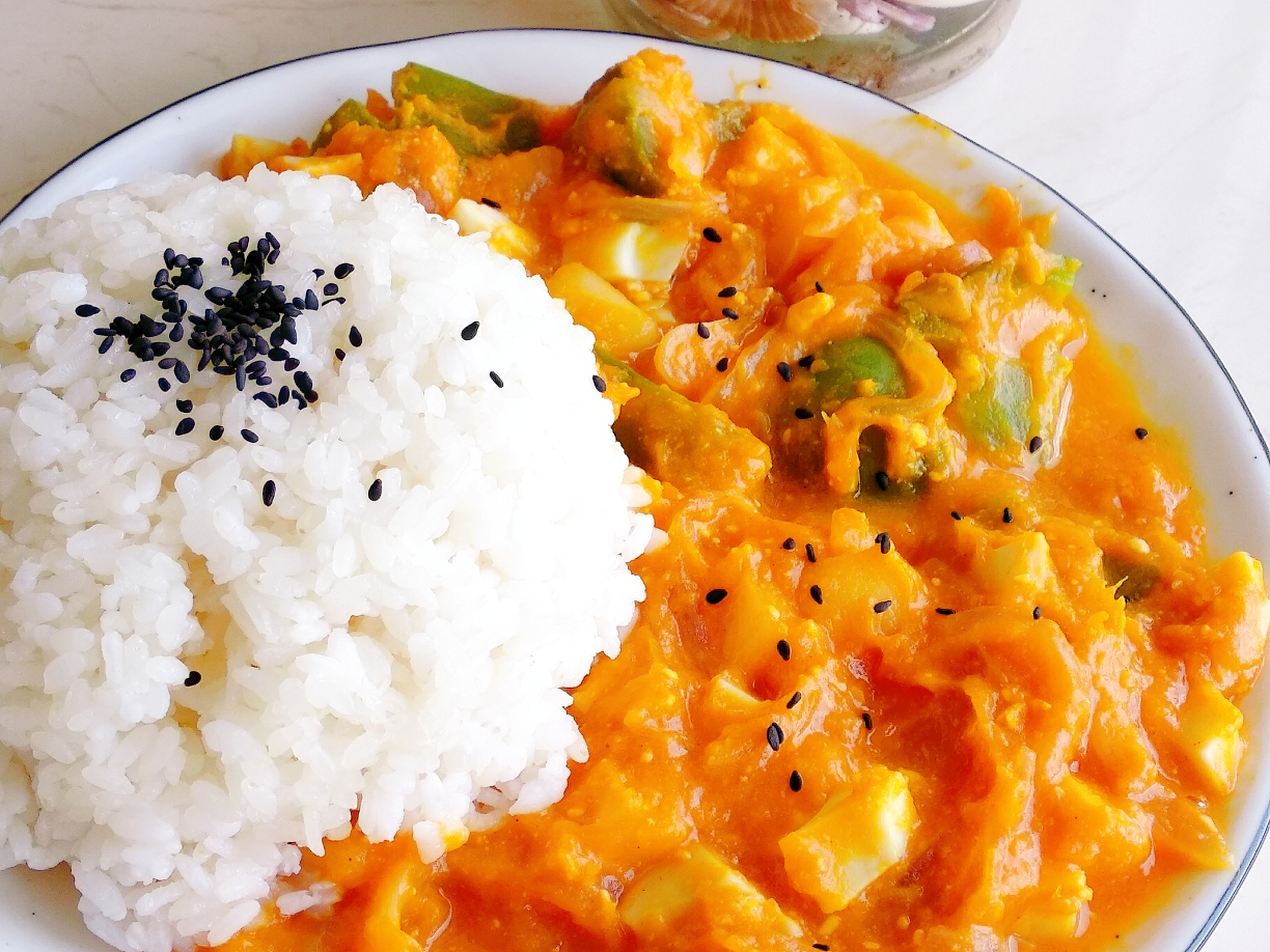 素南瓜咖喱饭——有啥放啥的做法 步骤5