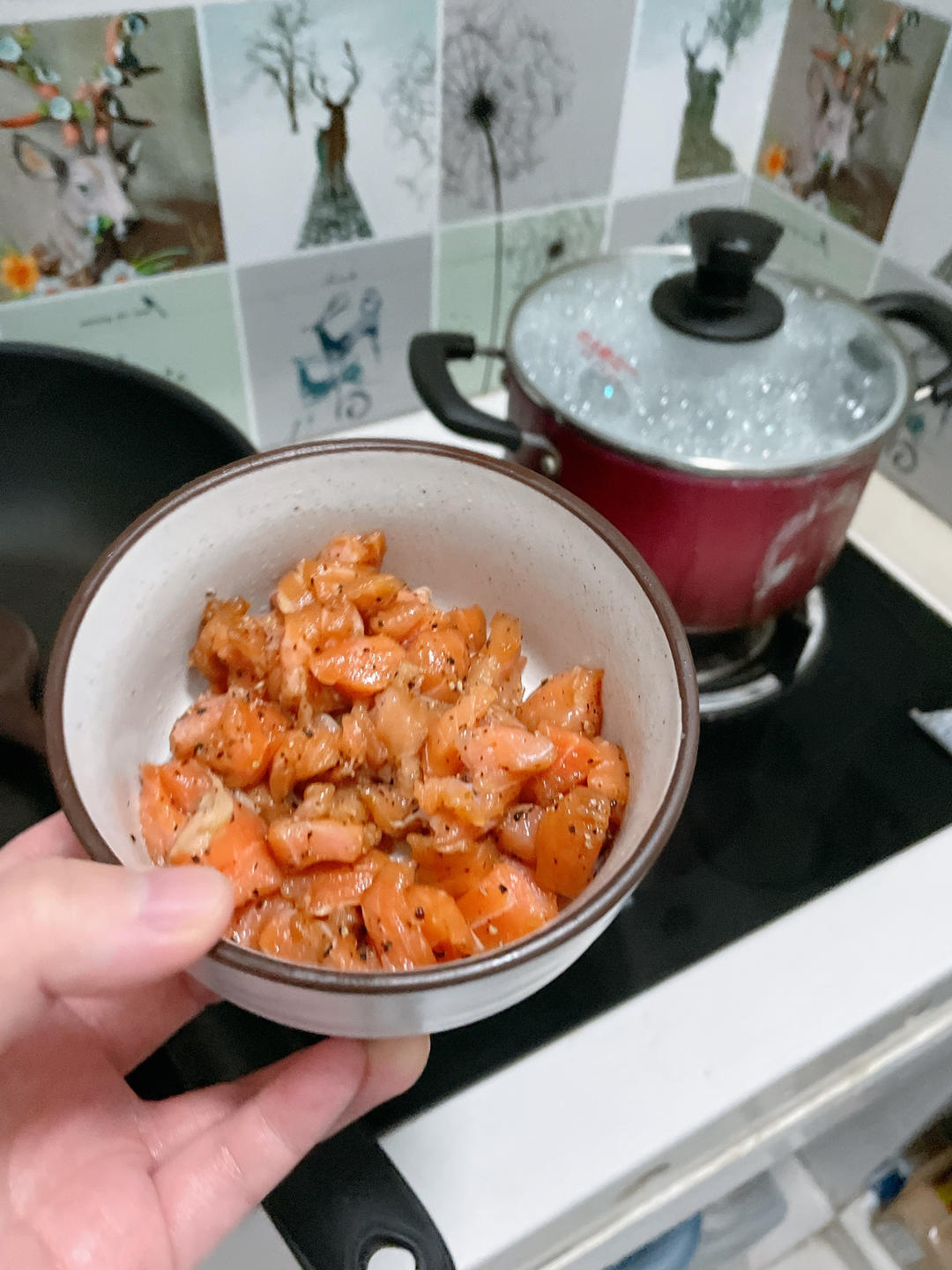 三文鱼蔬菜粥