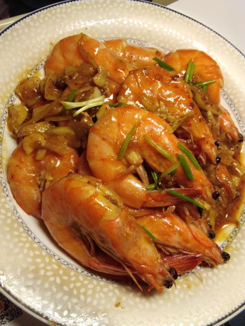 蒜蓉茄汁开背虾