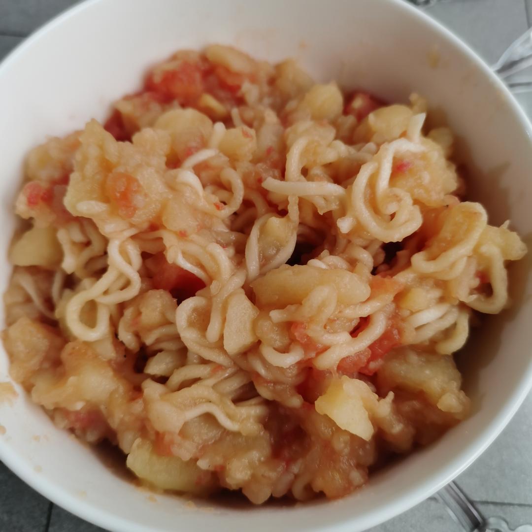 土豆泥拌面～黏黏糊糊，巨香巨好吃