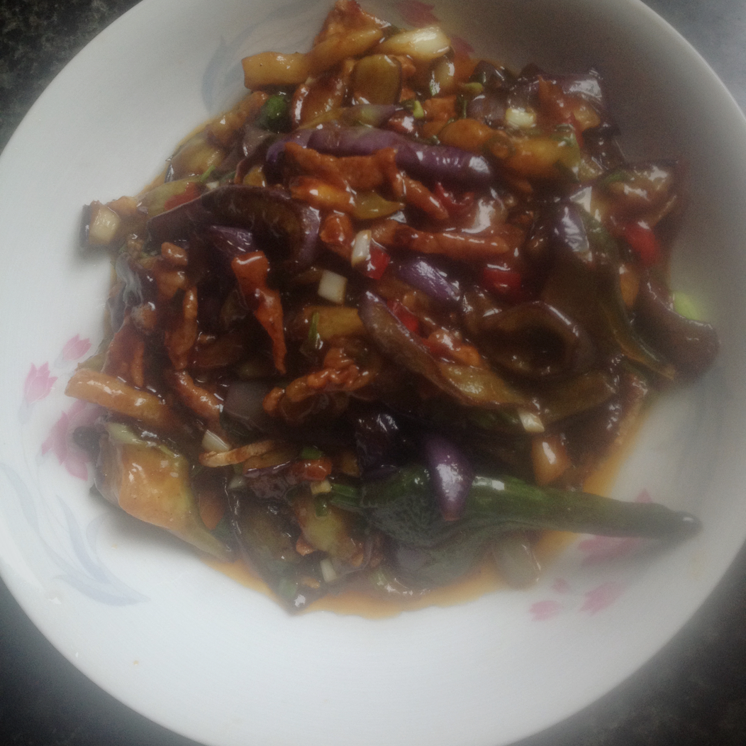 红烧肉沫茄子