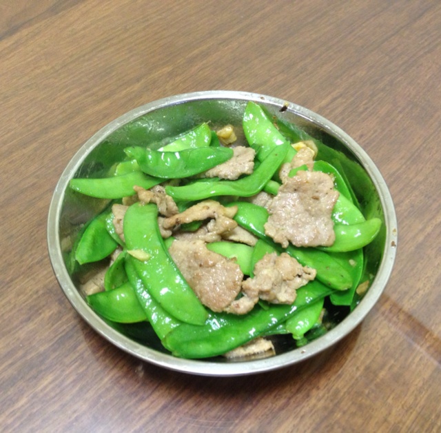 豌豆炒肉