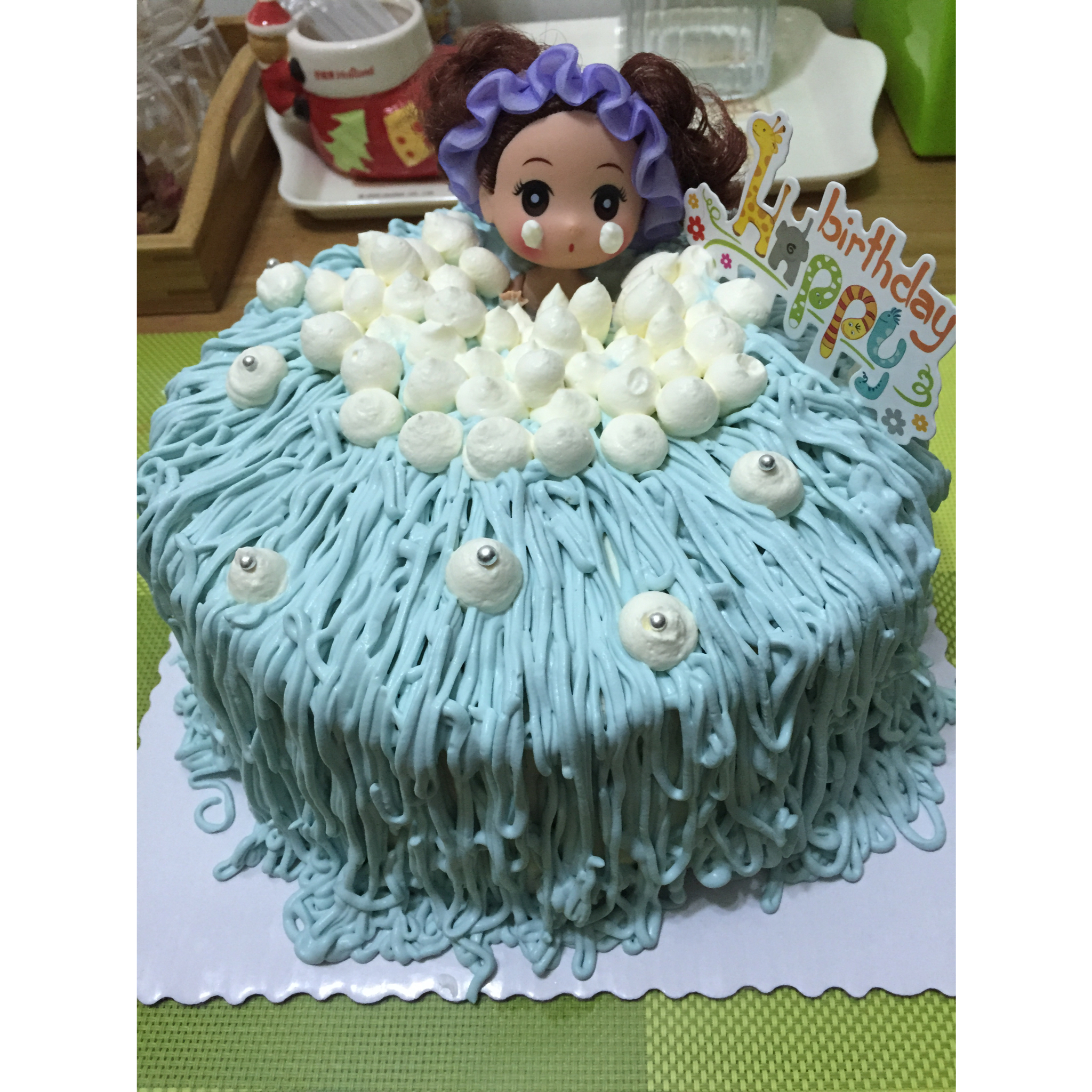 详细步骤制作泡泡浴娃娃蛋糕