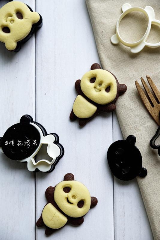 可爱的零食饼干，超萌熊猫饼干的做法