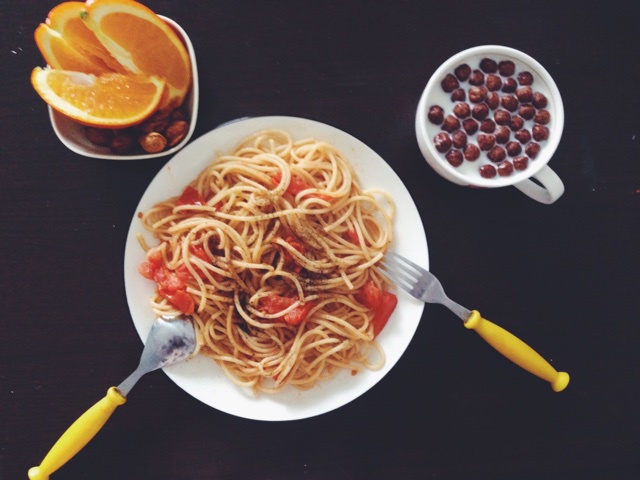 蒜香番茄意面