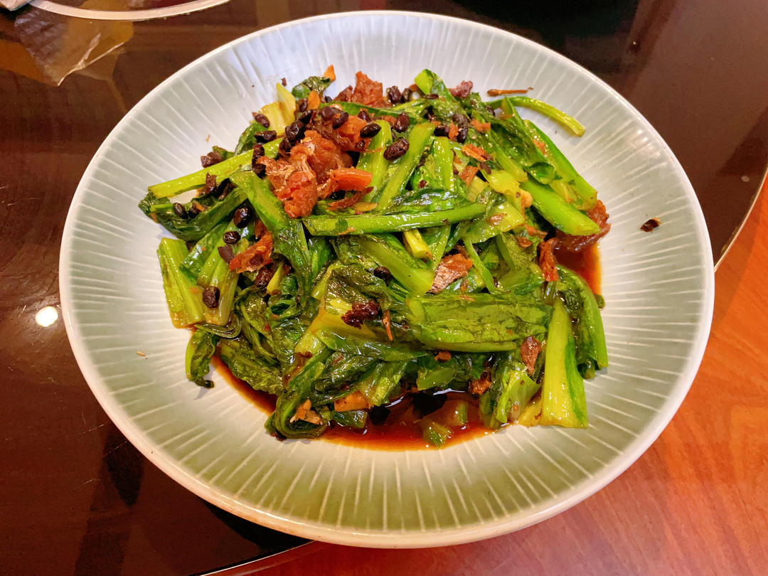 豆鼓鲮鱼油麦菜