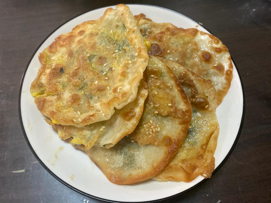 葱油饼（饺子皮版）