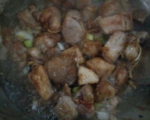 白玉菇油菜炖肉的做法 步骤2