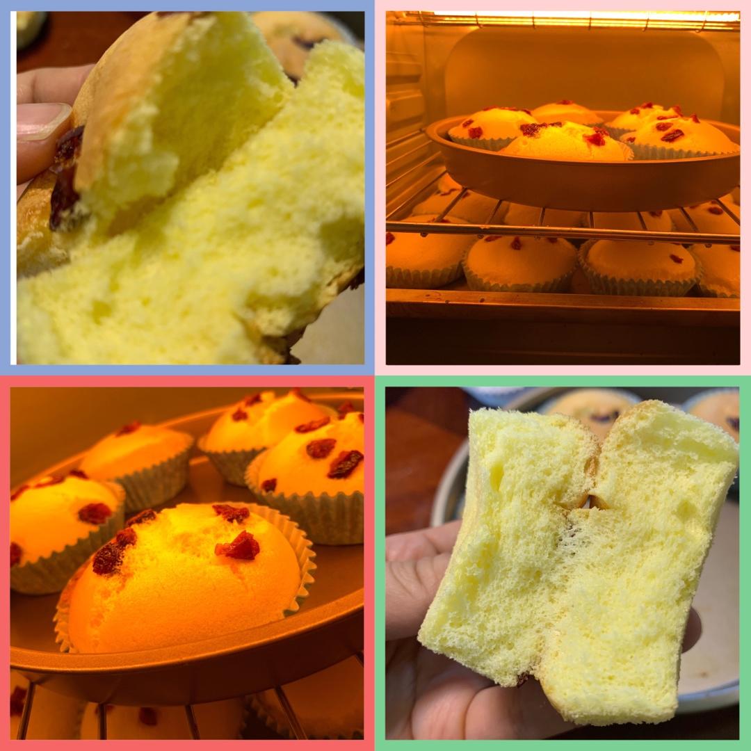 纸杯蛋糕（蔓越莓版可爱到爆）