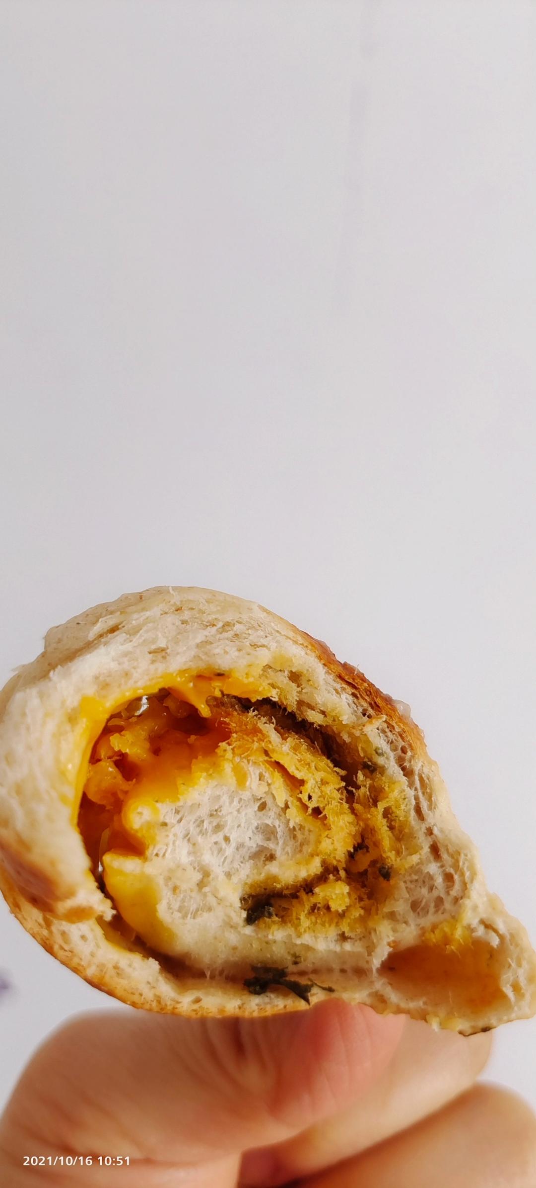 海苔肉松芝士全麦贝果🥯双倍芝士双倍快乐