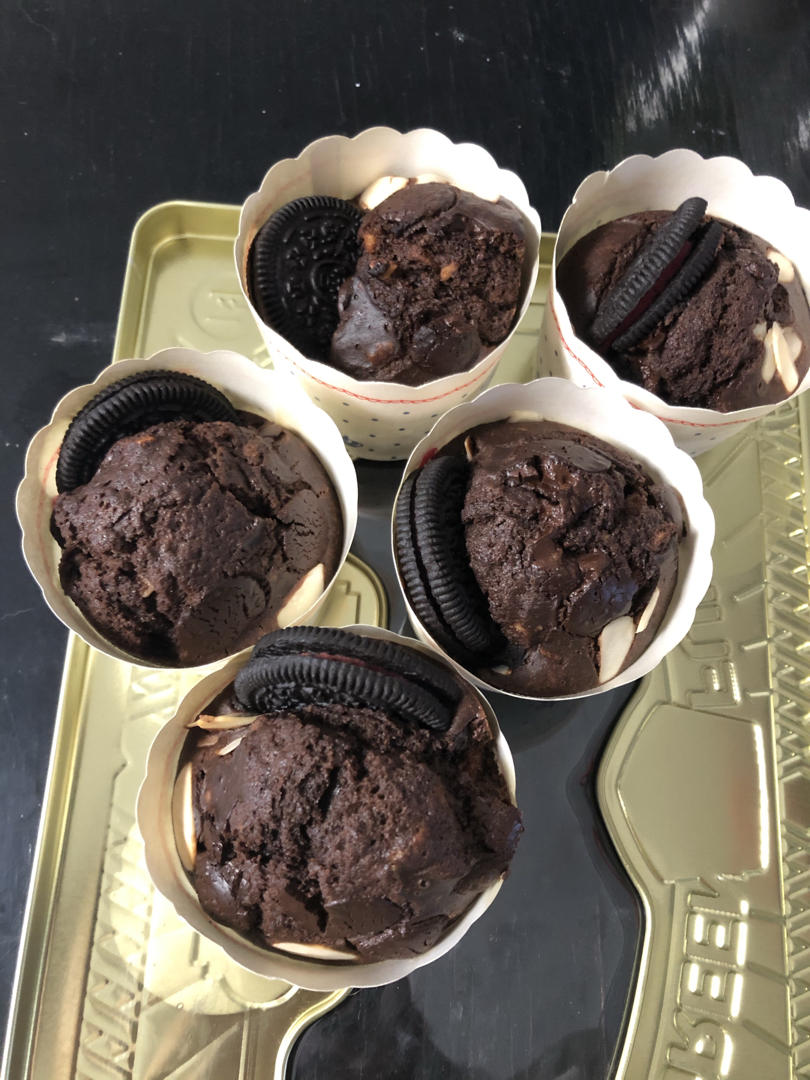 巨简单❗️超快速❗️巧克力玛芬蛋糕❗️好吃哭了