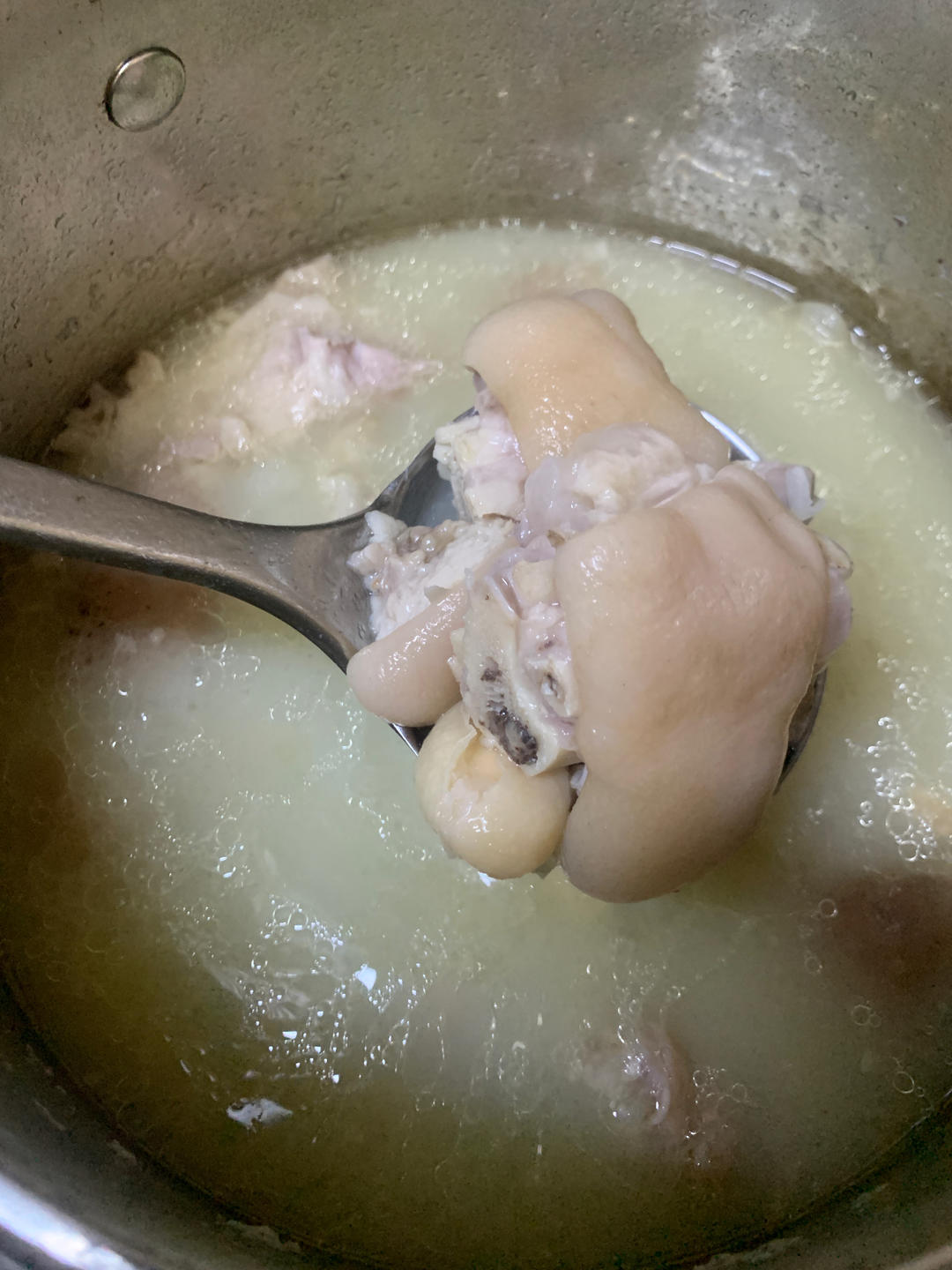 雪豆炖猪蹄——出白汤的关键所在