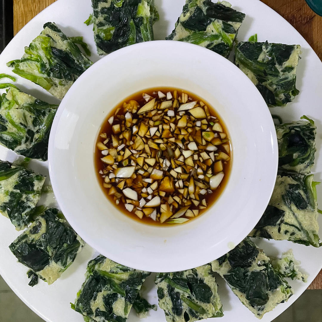 菠菜鸡蛋羹