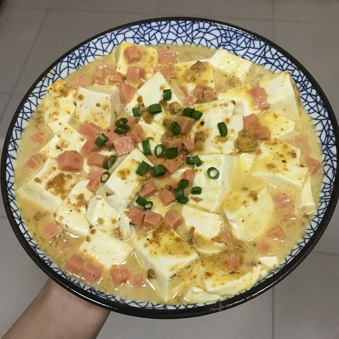 老丁的私房菜-蟹黄豆腐