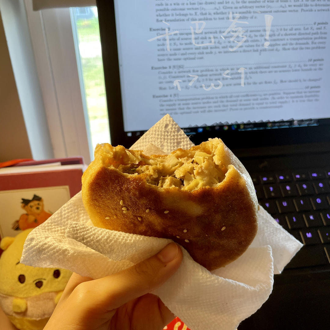 香菇包菜猪肉馅饼