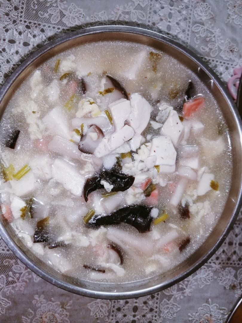 白玉菌菇豆腐汤