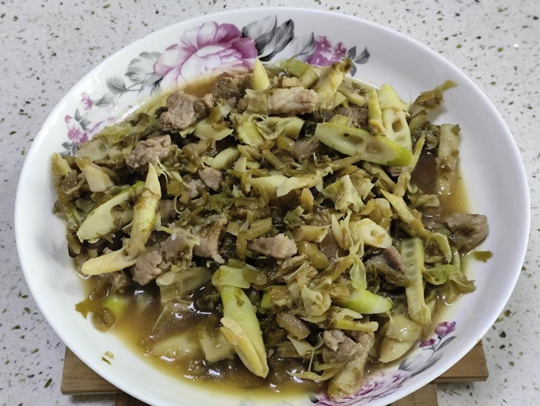 雪菜冬笋炒肉丝