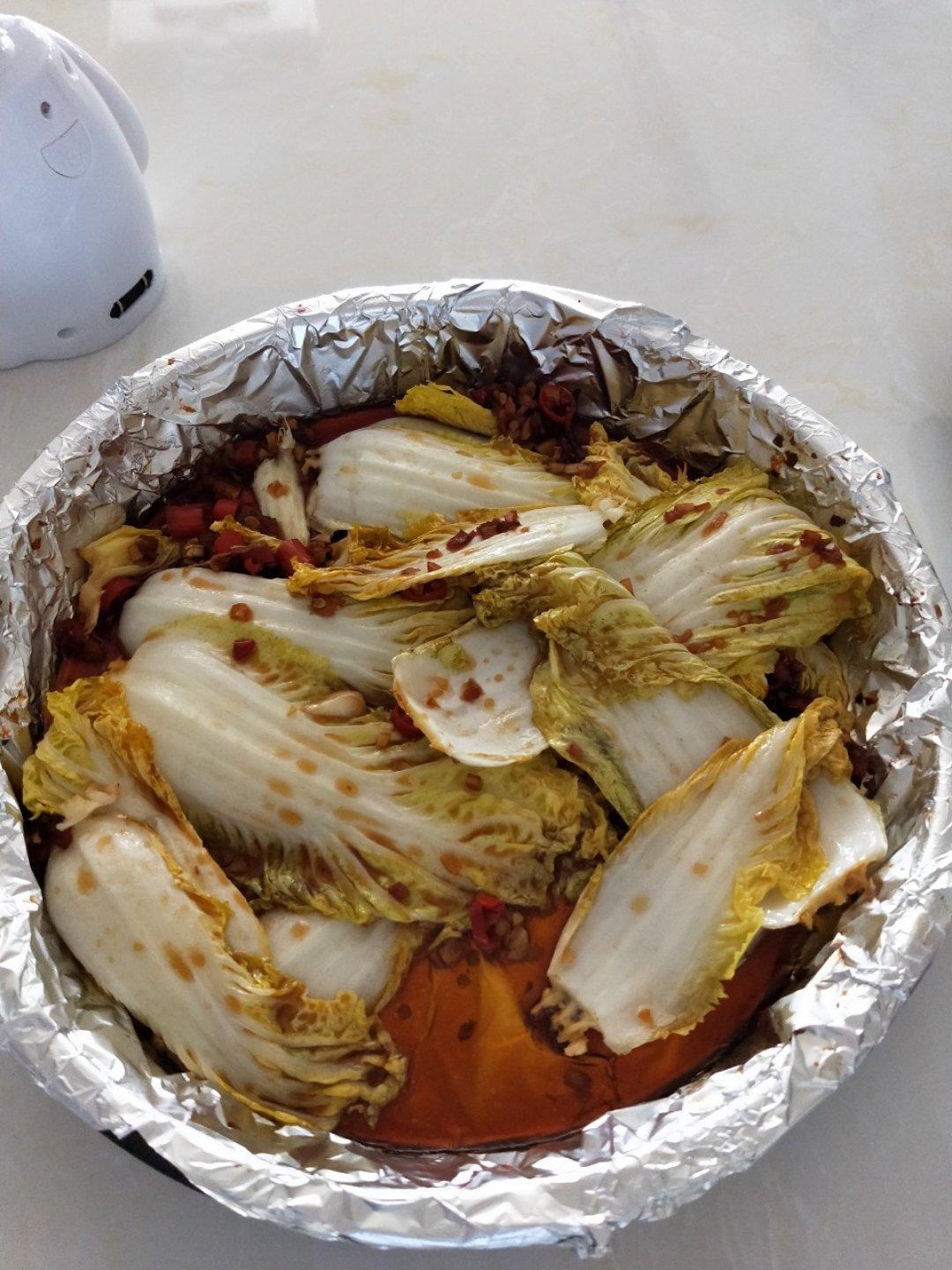 一只金刚羊做的蒜烤娃娃菜(烤箱)