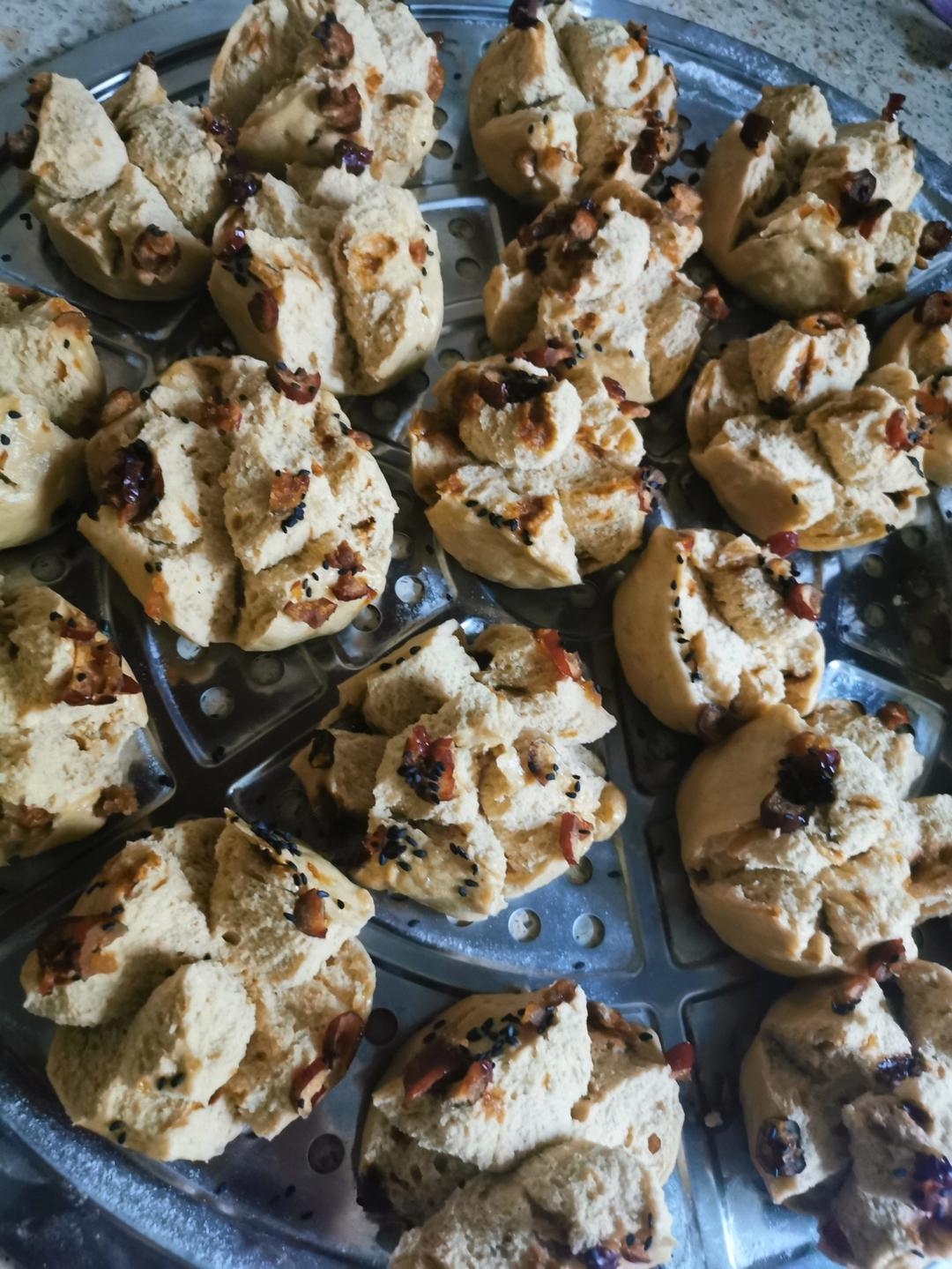 妥妥的红糖开花馒头