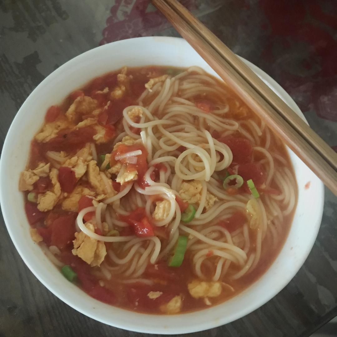 恨不得抱着锅舔的番茄鸡蛋面
