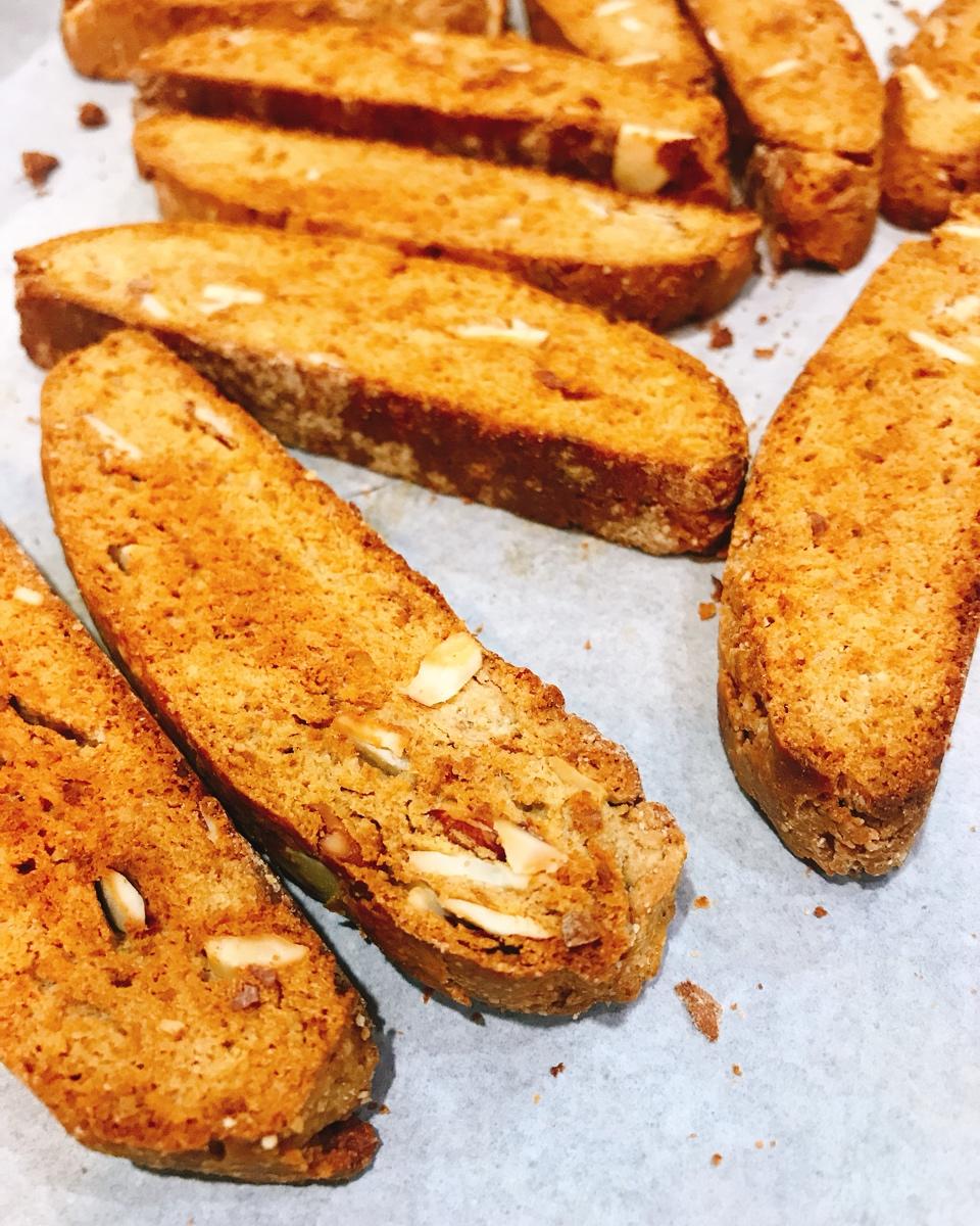 全麦咸蛋黄杏仁意式脆饼Biscotti——低卡超香吃网红【低卡小食】