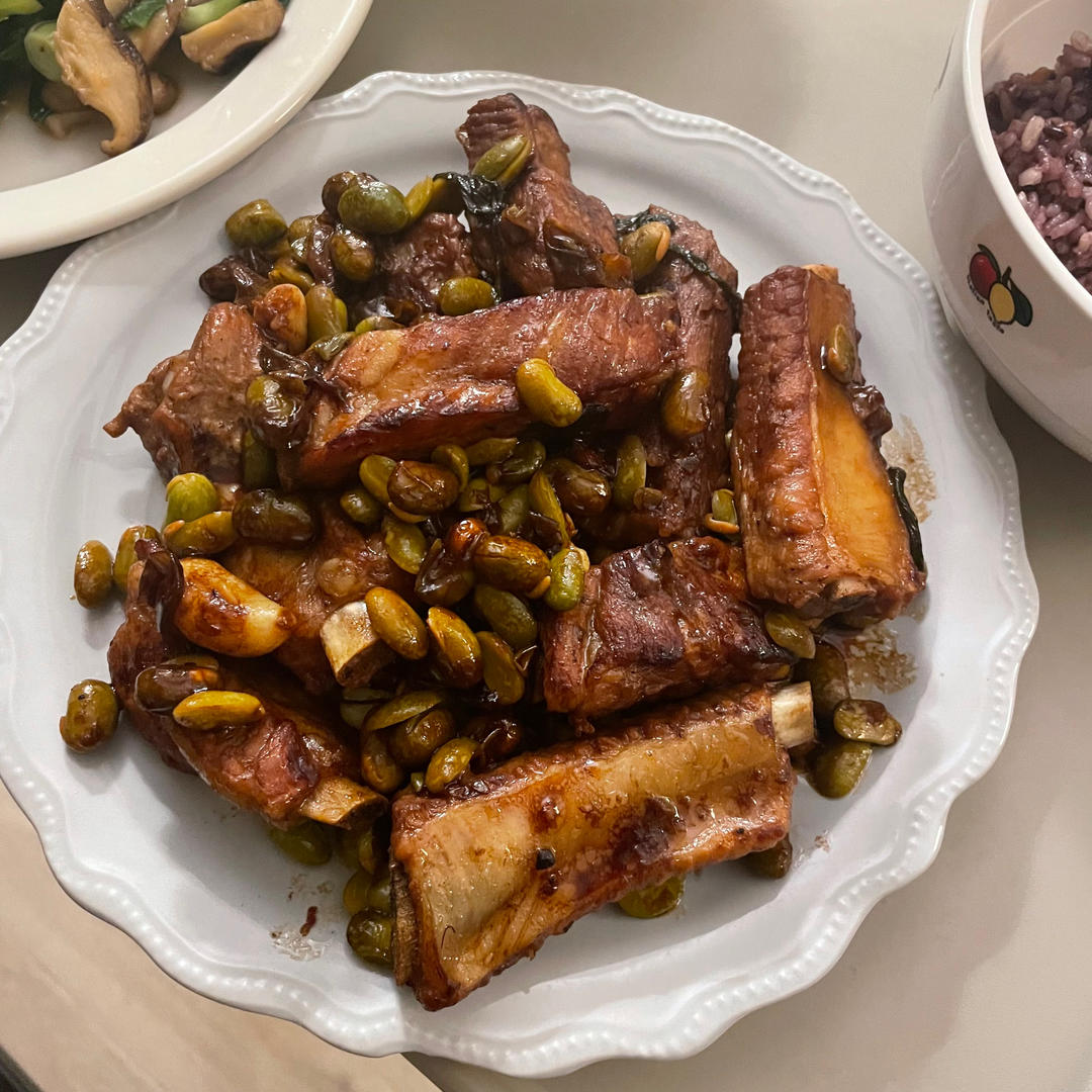 毛豆烧排骨