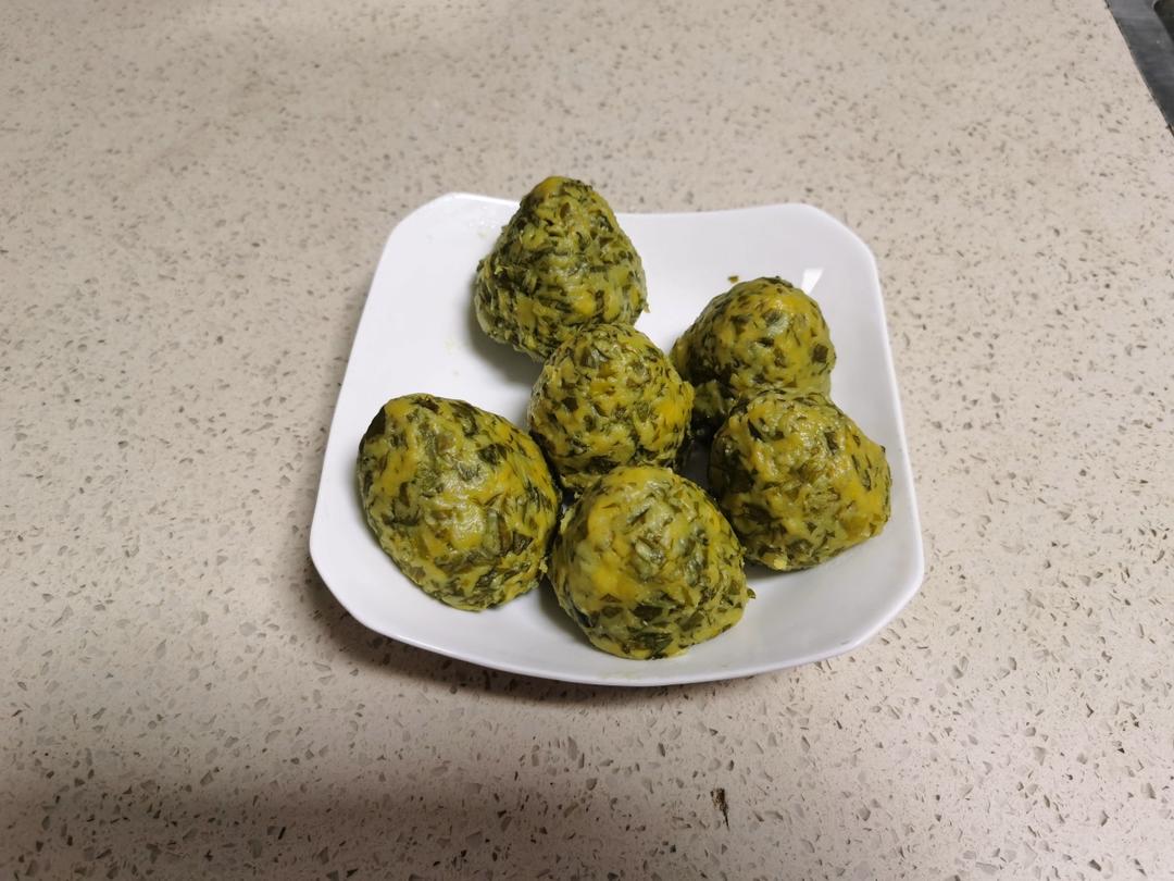 三合面芹菜叶窝窝头，减肥瘦身刮油必备